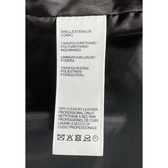 Rebecca Minkoff Woman's Sz L Black Faux Leather Moto Asymmetrical Zip Jacket - Picture 6 of 12